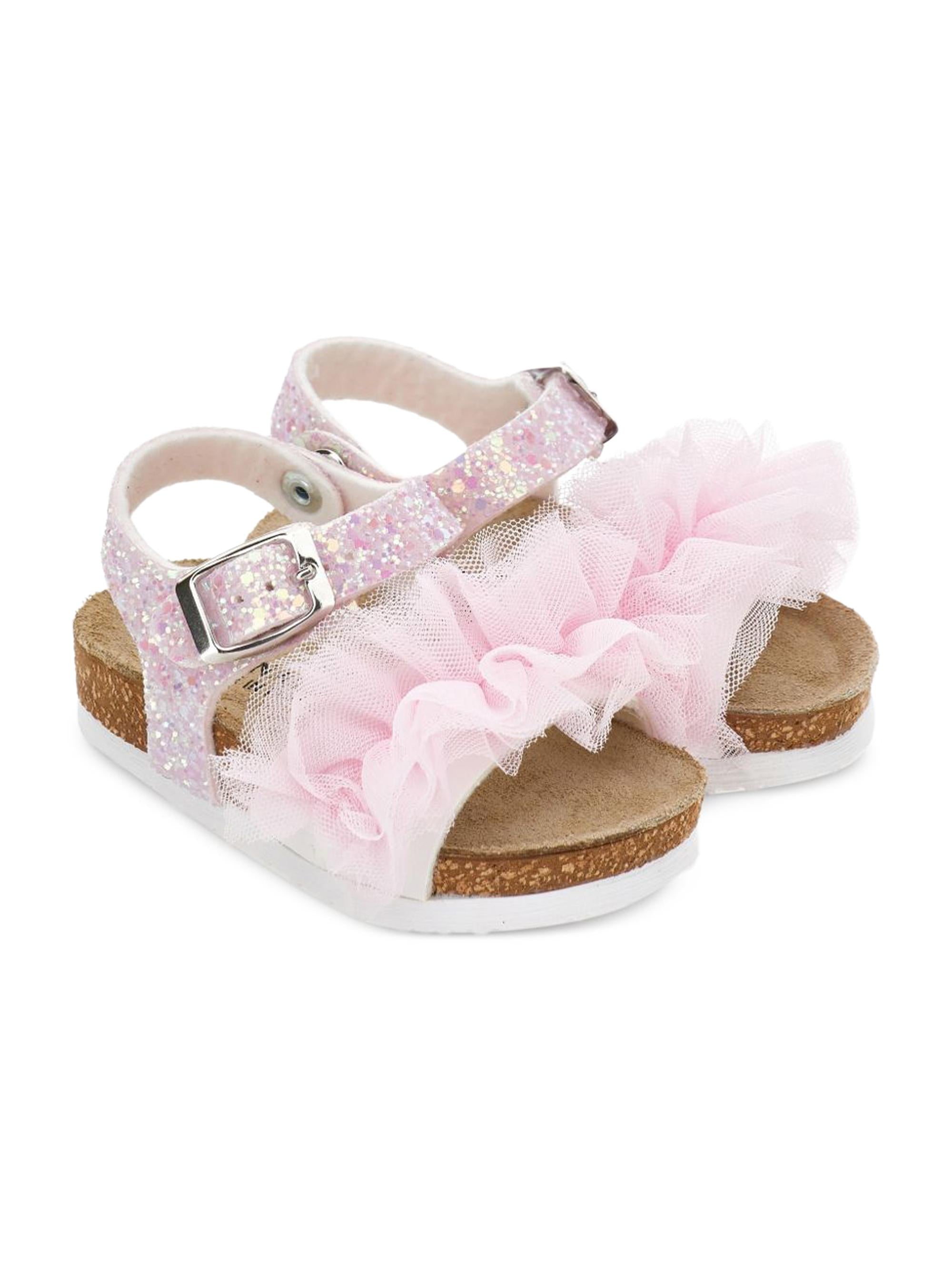 Sandali per bambina Monnalisa rosa con ruches 83G011 7708 0090 MONNALISA KIDS 