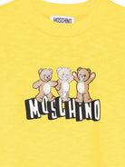 Felpa da bambino Moschino Kids gialla con stampa orsetti HVF08VLCA88 50577 MOSCHINO KIDS 
