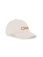 Cappello da baseball per bambina Chloé Kids bianco con logo ricamato C20871 105 CHLOE' KIDS 