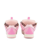 Sneakers per bambina Lanvin Enfant rosa con lacci oversize a zigzag N30327 48N LANVIN 