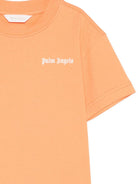 T-shirt per bambino Palm Angels Kids arancione con logo sul davanti PBAA003S26JER002 030 PALM ANGELS KIDS 