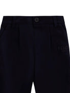 Pantaloni per neonato Fendi Kids blu con logo FF sul retro BMF271 AS5Y F0QG0 FENDI KIDS 