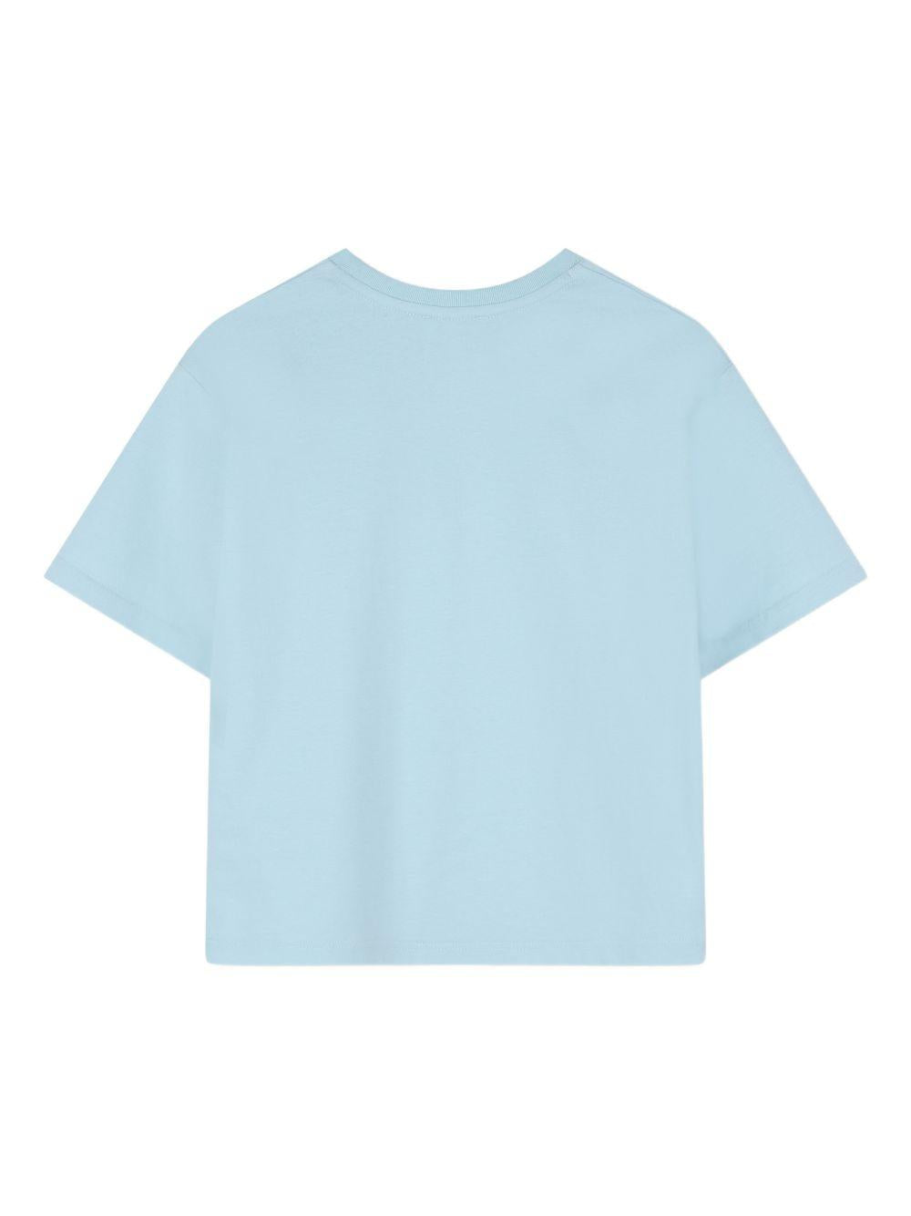 T-shirt per bambino The Marc Jacobs Kids azzurro con dettaglio logo W60755 77B THE MARC JACOBS KIDS 