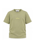 T-shirt per bambino Stone Island Junior verde con dettaglio logo L1S162100009S0377 V0058 STONE ISLAND KIDS 
