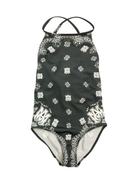 Costume intero per bambina Amiri Kids verde con stampa Paisley AKSWOP1006 508 AMIRI 