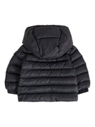 Piumino per neonato Moncler Enfant blu con cappuccio K29511A0000553079 742 MONCLER ENFANT 