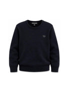 Maglione per bambino Emporio Armani Kids blu con toppa con logo EB000440 AF28773 UB118 EMPORIO ARMANI KIDS 