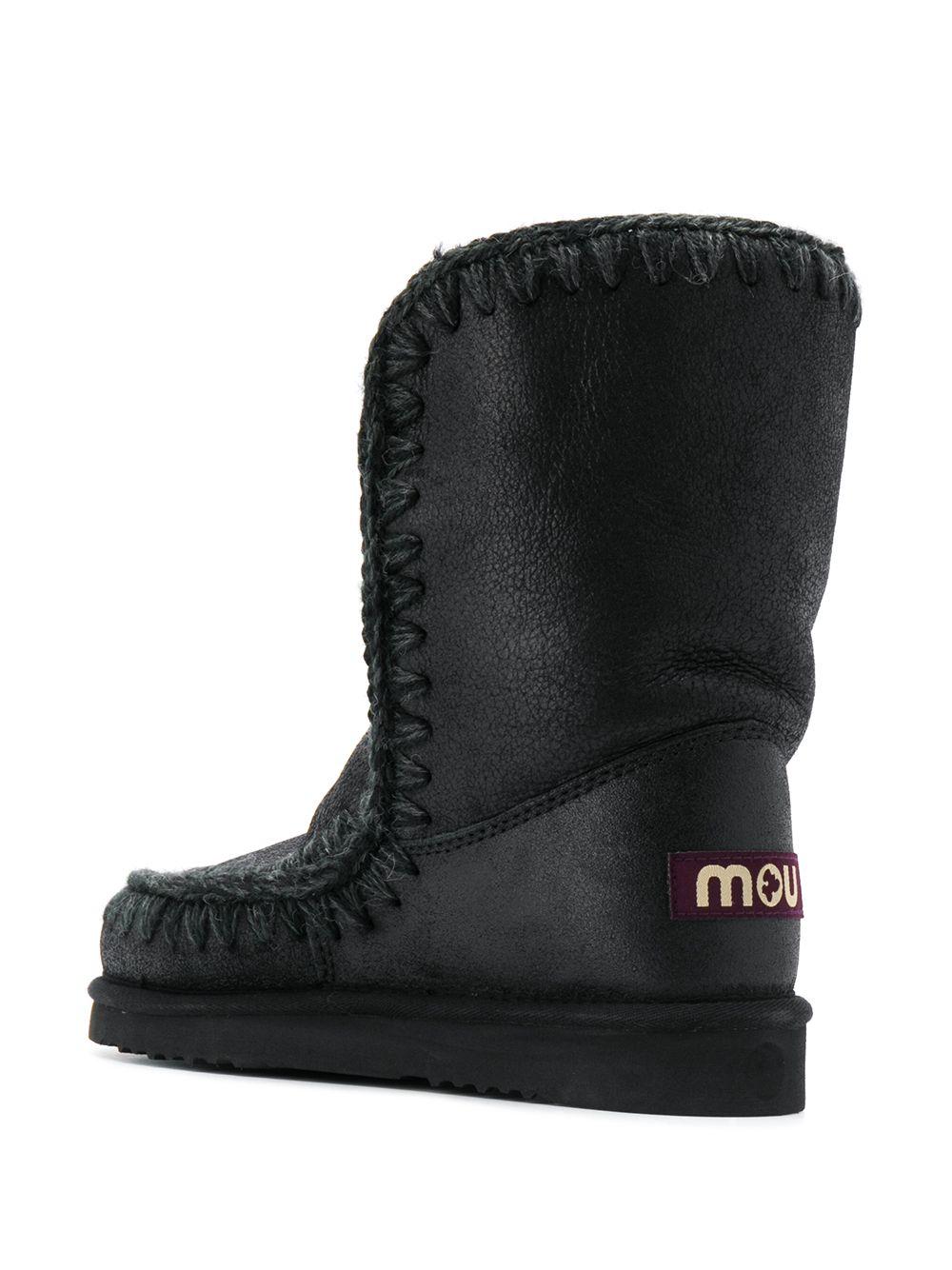 Stivali Eskimo per bambina Mou Kids neri con logo sul tallone FW101000B CBKG MOU KIDS 