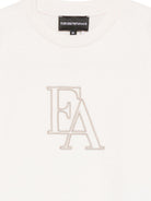 T-shirt per bambino Emporio Armani Kids bianca con lettere logo EB001367 AF26009 U1009 EMPORIO ARMANI KIDS 