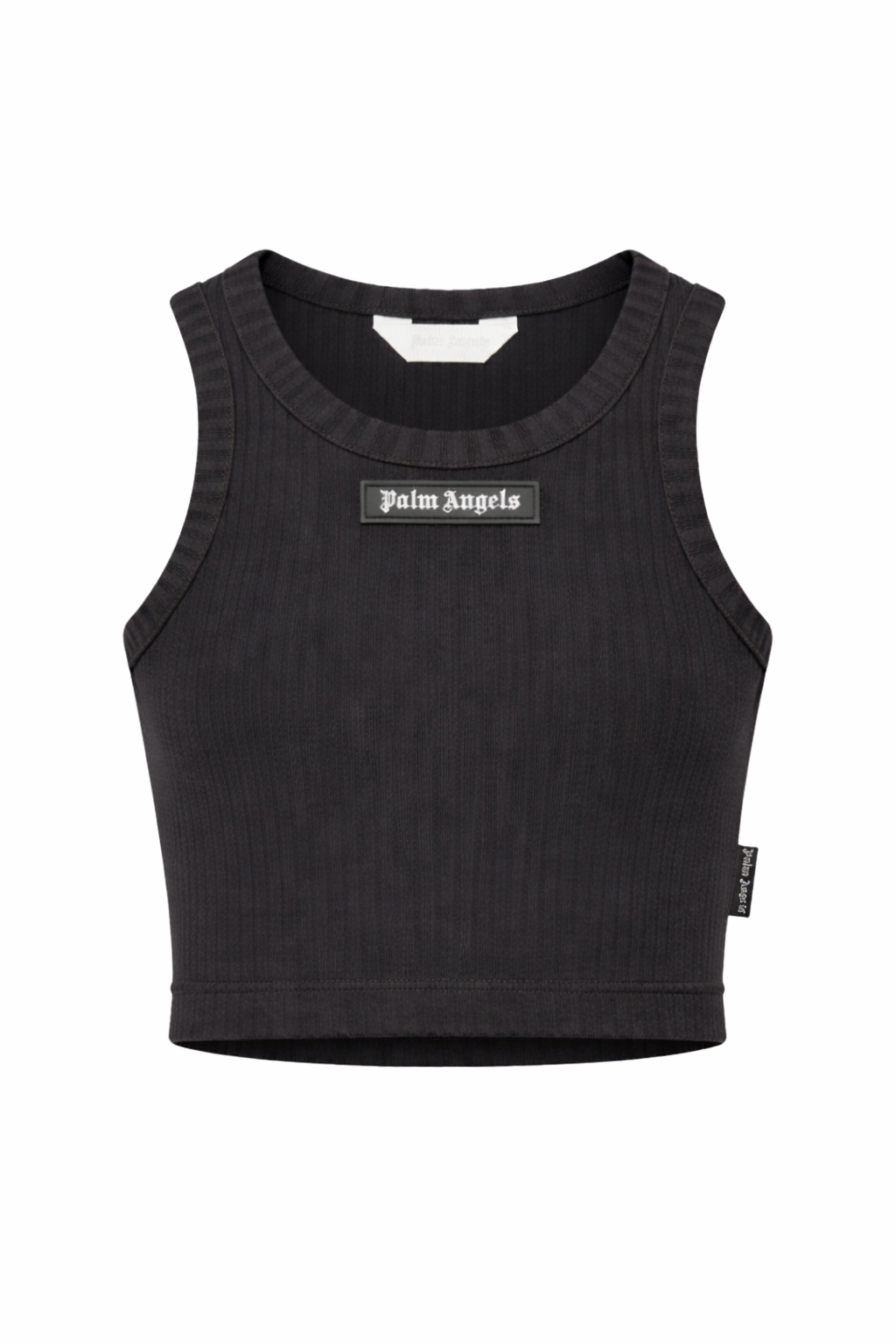 Canotta per bambina Palm Angels Kids nera con motivo a coste PGAG002S26JER002 110 PALM ANGELS KIDS 