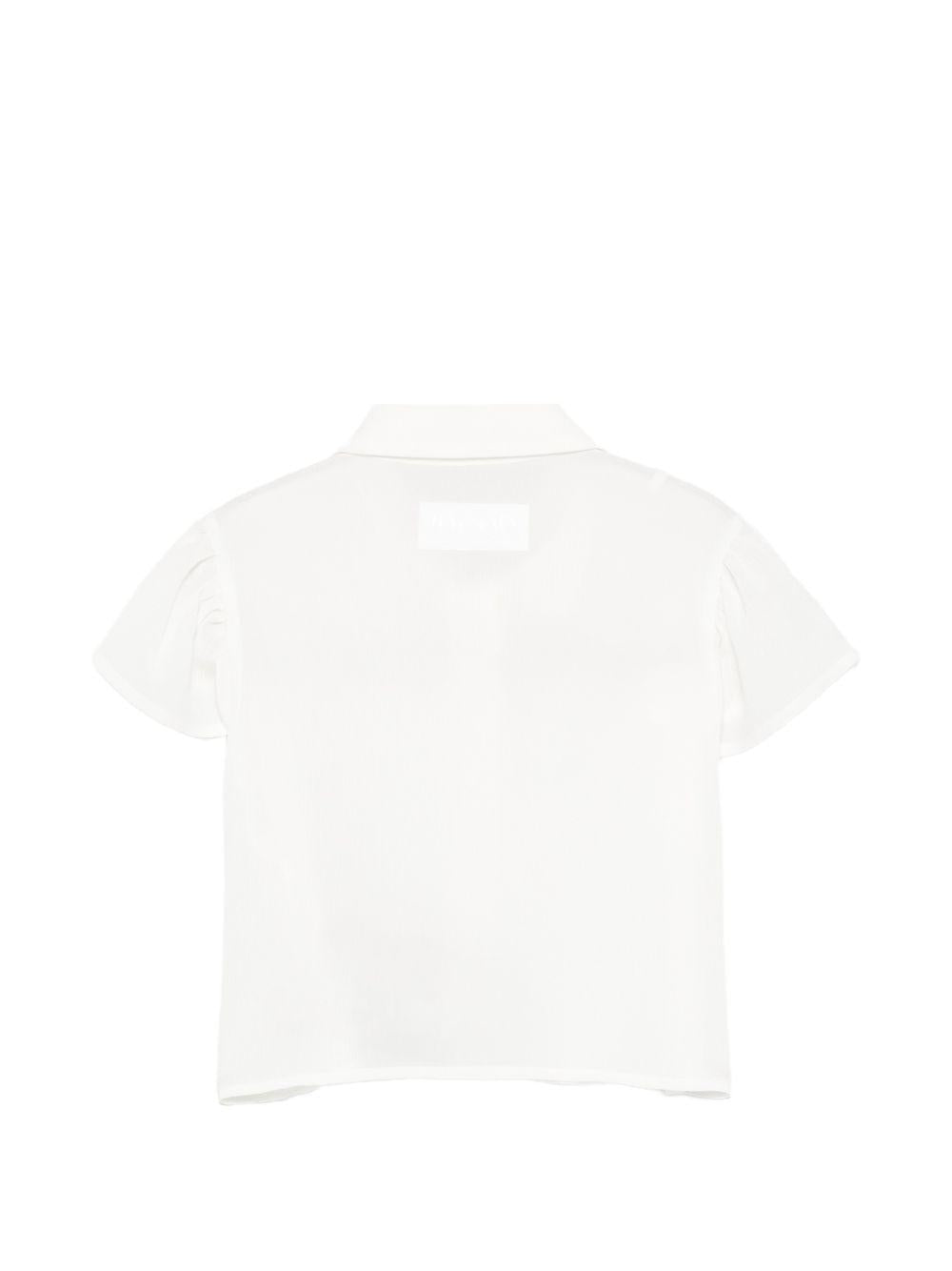 Camicia per bambina Balmain Kids bianca con colletto classico BY5A61 K0282 101 BALMAIN KIDS 