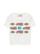 T-shirt per neonato ETRO KIDS bianca con stampa grafica GY8551 Z3672 102 ETRO KIDS 