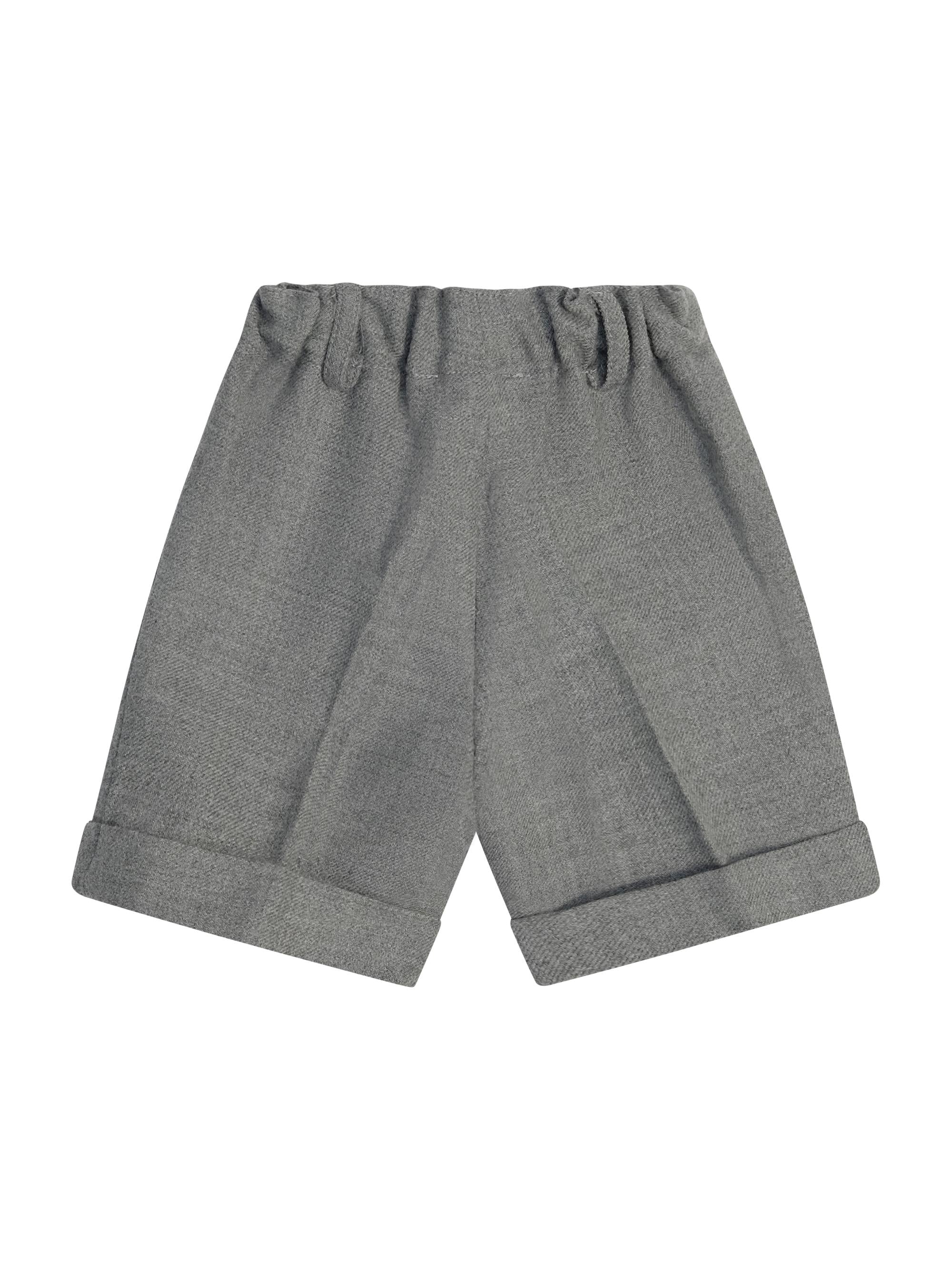Shorts per neonato Paio Crippa grigio con passanti per cintura ULIVO 93 PAIO CRIPPA 