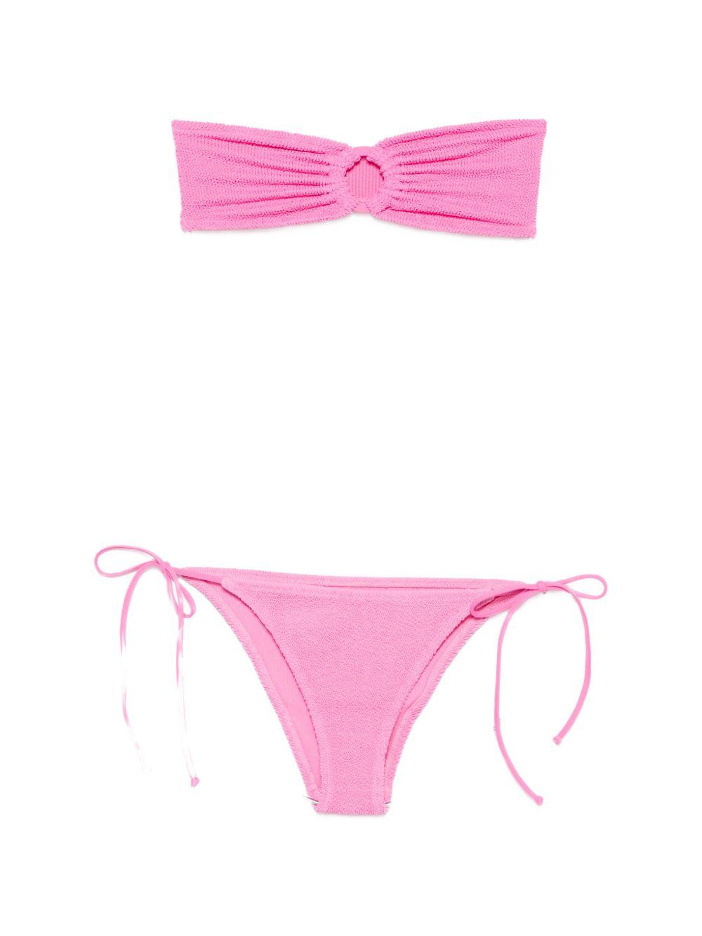 Bikini da donna MC2 Saint Barth fucsia con dettagli arricciati VIR0008 09089L MC2 ST. BARTH 