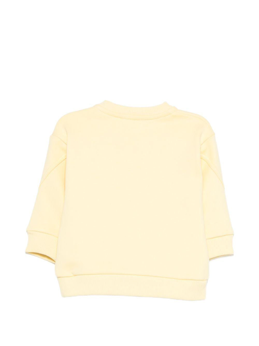 Felpa per neonato Givenchy Kids gialla con logo ricamato sul davanti H31194 524 GIVENCHY KIDS 