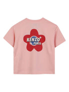 T-shirt per neonata Kenzo Kids rosa con motivo Boke Flower K61278 47H KENZO KIDS 