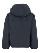 Giacca per bambino K Way Kids blu con cappuccio e fodera in pile K7142TW K89 K-WAY KIDS 
