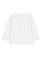 T-shirt per neonata Chloé Kids bianco a maniche lunghe con logo C20700 117 CHLOE' KIDS 