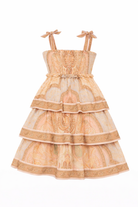 Abito Awaken per bambina Zimmermann Kids beige con balze 8936DR S261 ZIMMERMANN KIDS 