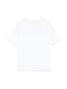 T-shirt in jersey per bambina MSGM Kids bianco con stampa logo S5MSJUTH067 001/48 MSGM KIDS 
