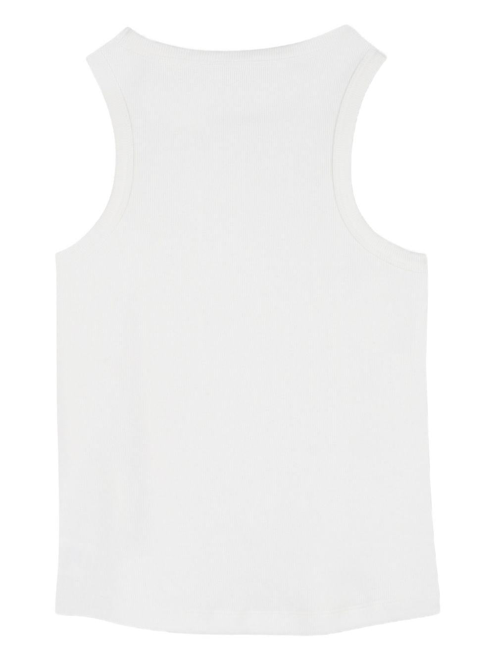Canotta per bambina Kenzo Kids bianca con dettaglio logo K61880 117 KENZO KIDS 