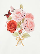 T-shirt per bambina Monnalisa Kids bianca con stampa fiori sul davanti 11H616NP 8201 0001 MONNALISA KIDS 