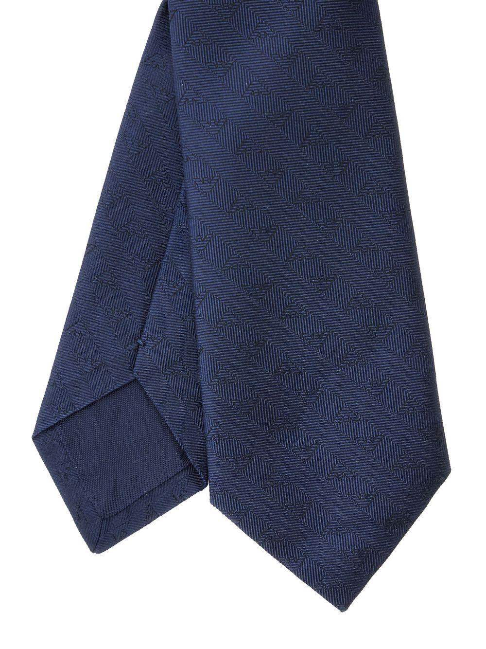 Cravatta per bambino Emporio Armani kids blu con stampa logo EB000843 AF23748 FB068 EMPORIO ARMANI KIDS 