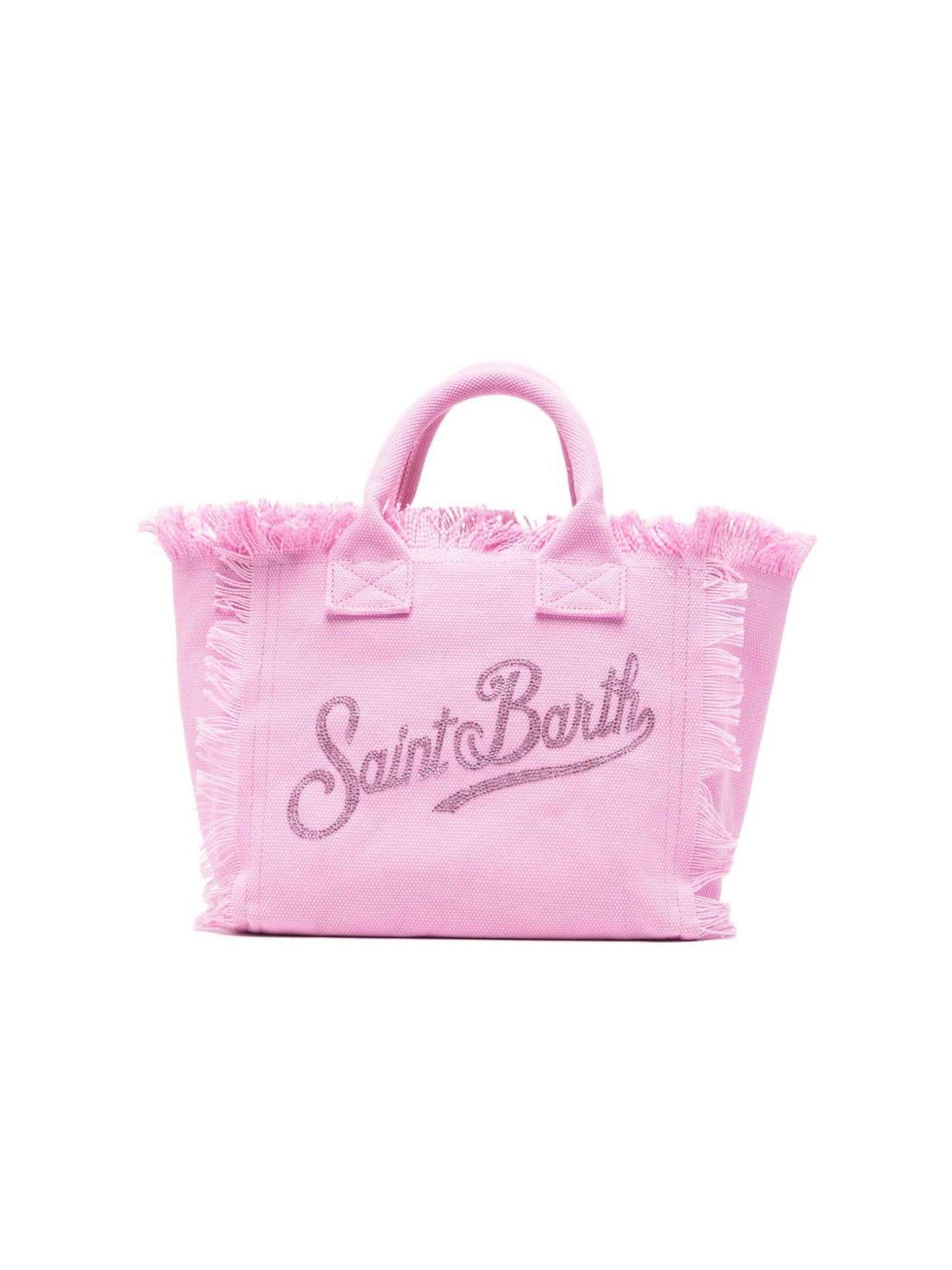 Borsa Colette MC2 Saint Barth rosa con logo impreziosito da strass sul davanti COL0001 00403L MC2 ST. BARTH KIDS 