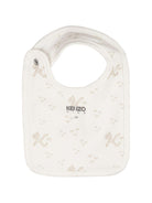 Set tutina, bavaglino e cappellino per neonato Kenzo Kids bianca con stampa a fantasia K61857 117 KENZO KIDS 