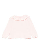 Maglione per neonata Louise Misha rosa con colletto arricciato FRC-W25-J0004 BLUSH LOUISE MISHA 