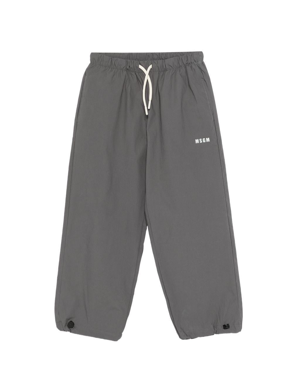 Pantaloni sportivi per bambino MSGM Kids grigi con logo sul davanti S6MSJUPA162 103 MSGM KIDS 