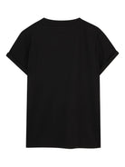 T-shirt per bambina Dkny Kids nera con logo con strass D62694 09B DKNY KIDS 