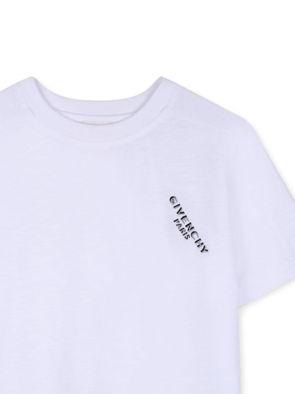 T-shirt per bambino Givenchy Kids bianco con logo sul petto H31119 10P GIVENCHY KIDS 