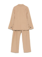 Completo per bambino Paolo Pecora Kids beige con giacca doppiopetto PP3963 TERRA PAOLO PECORA KIDS 