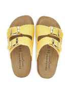 Ciabatte per bambina Philosophy di Lorenzo Serafini Kids gialle con logo sui lati I8G007 7717 0014 PHILOSOPHY KIDS 