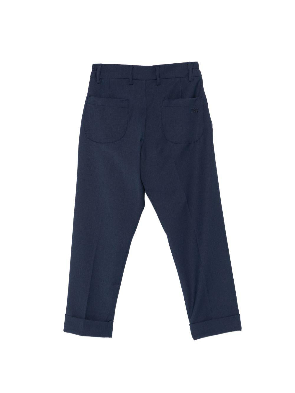 Pantaloni per bambino Fay Kids blu con passanti per cintura FY6P21 I0315 620 FAY KIDS 