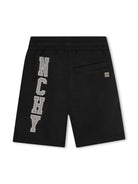 Shorts per bambino Givenchy Kids nero con ricamo logo sulla gamba H30714 09B GIVENCHY KIDS 