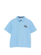 Polo per bambino Etro Kids azzurra con dettaglio logo GY8P01 Z0022 673 ETRO KIDS 
