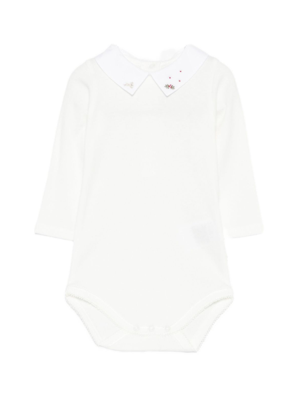 Tutina per neonati Bonpoint bianca con dettagli ricamati N05OUNK00001 002 BONPOINT 