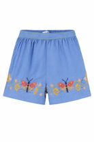 Shorts per bambina Molo blu con ricamo farfalle 2S26H121 5649 MOLO KIDS 