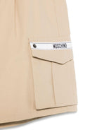 Cargo corti per neonato Moschino Kids beige con applicazione MUQ01EN0Z97 20366 MOSCHINO KIDS 