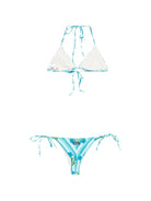 Bikini Maurielle da donna MC2 Saint Barth bianco e azzurro con motivo a righe MRL0001 00904L MC2 ST. BARTH 