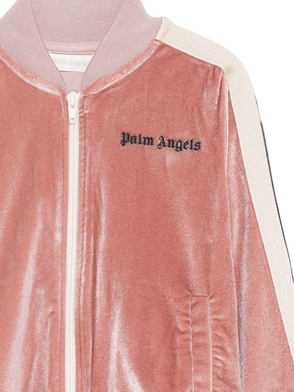 Giacca per bambina Palm Angels Kids rosa con righe PGBD002F25FLE002 3010 PALM ANGELS KIDS 