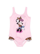 Costume intero per bambina MC2 Saint Barth Kids rosa con stampa grafica Disney TNA0001 02882L MC2 ST. BARTH KIDS 