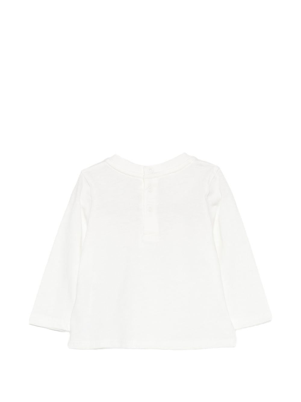 T-shirt per neonata Chloé Kids bianca con logo sul davanti C21362 117 CHLOE' KIDS 