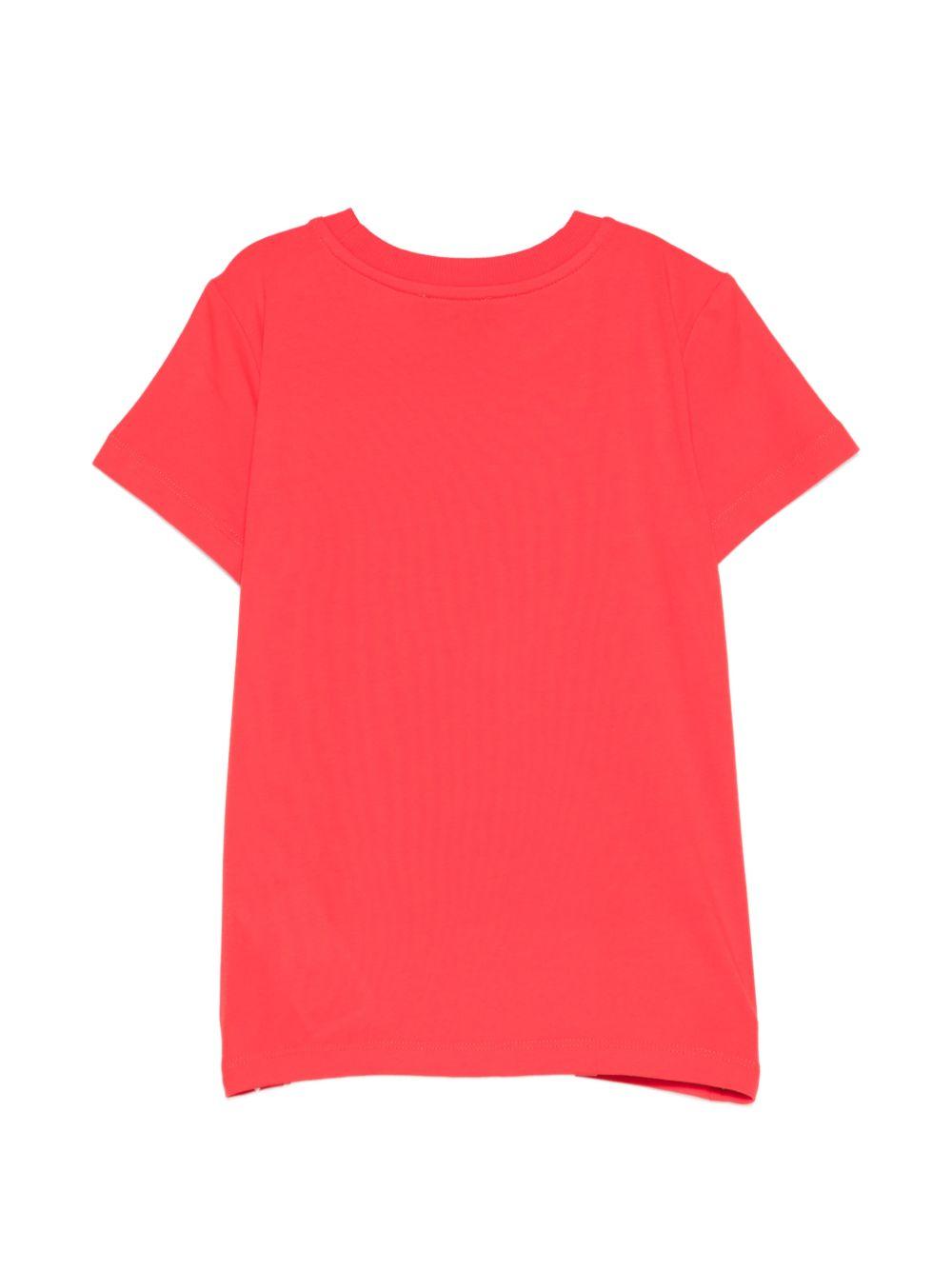 T-shirt per bambina Moschino Kids rossa con grafica ciliegia HFM06KLBA10 50109 MOSCHINO KIDS 