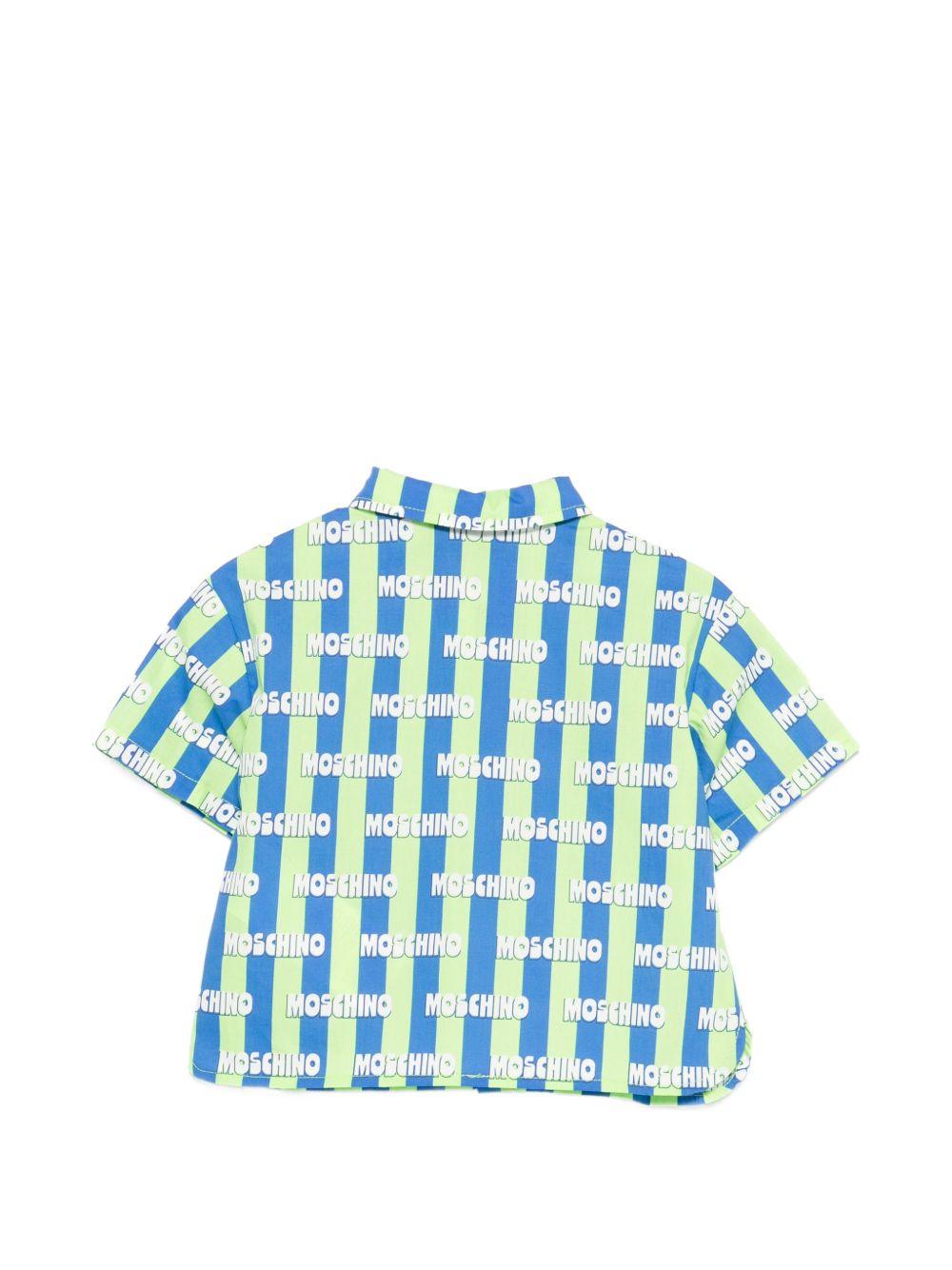 Camicia per neonato Moschino Kids multicolore a maniche corte MUC01MLLB59 83676 MOSCHINO KIDS 