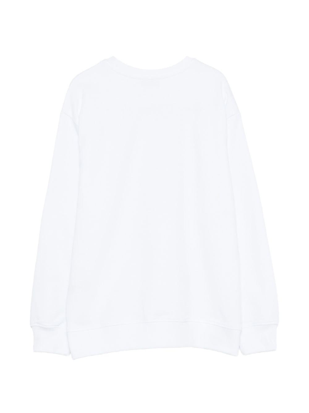 Felpa per bambino MSGM Kids bianca con stampa logo S6MSJUSW007 001 MSGM KIDS 