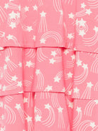 Abito per bambina Mini Rodini rosa con stampa a stelle all-over 26250104 PINK MINI RODINI KIDS 