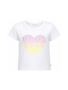 T-shirt per bambina Billieblush bianca con stampa grafica sul davanti U21946 10P BILLIEBLUSH KIDS 